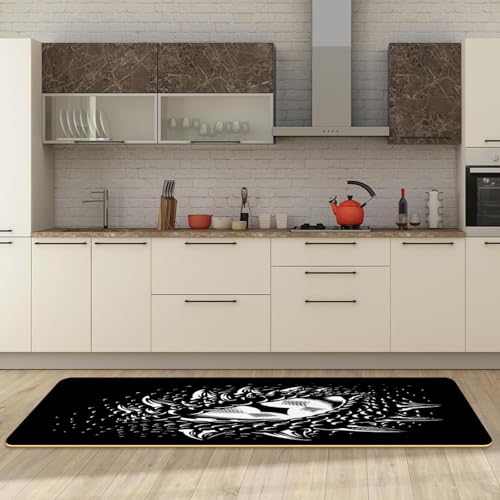 Alfombrillas de cocina absorbentes VAPOKF lavables para suelos secos y sin manchas 3