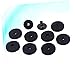 WHAMVOX 10-Piece Felt Washers Set for Cymbals and Strap Buttons 50mm Diameter with Cymbal Sleeves and Bases for Drumming Practice and Billiard Marking