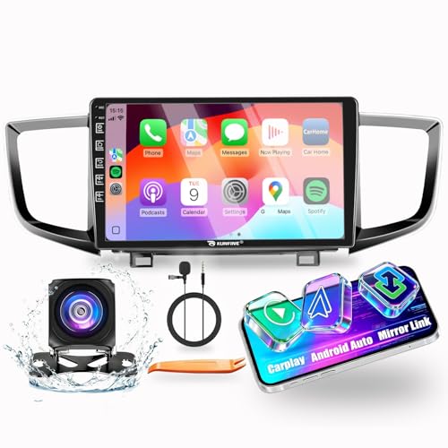 for Honda Pilot Ridgeline 2016-2022 Car CarPlay Android Auto Navigation Stereo GPS Radio Reverse Camera Display 10" IPS Touchscreen Headunit Tablet Pad Media Player, if Applicable Quad Core 2G+64G