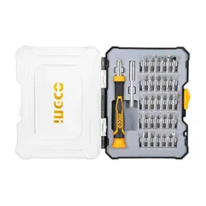 INGCO 32Pcs Precision Screwdriver Set with Case, Electronics Precision Screwdriver with 30 Bits, Screwdriver Set for DIY, Precision Screwdriver Set for Phone, Computer, Laptop, PC, Table