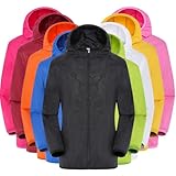 Ausgezeichnetes Design: Diese Regenjacke Herren Damen verfügt Sonnenschutz Und Wasserdichtigkeit Packbare，Es ist beim Ausgehen leicht zu tragen und nimmt keinen Platz ein, und es kann auch beim Reiten Sonnenschutz bieten; Es kann sowohl von Männern als auch von Frauen getragen werden
