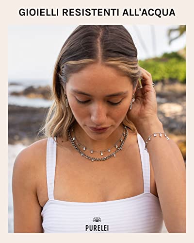 PURELEI Collana Powder e Argento, colore: Oro rosa...