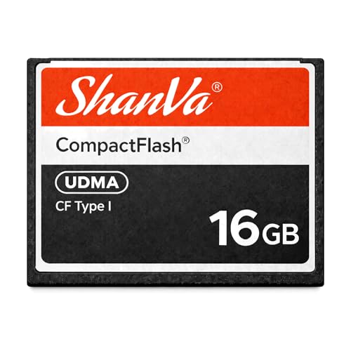 ShanVa 16GB CompactFlash Card UDMA CF Memory Card for Older DSLR Cameras Professional Cameras HD Camcorders Industrial Equipment & Music Samplers