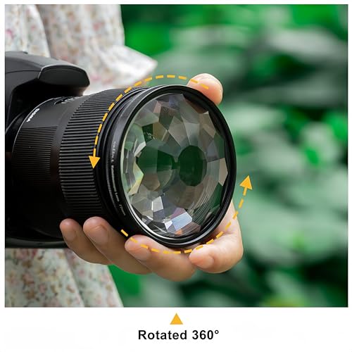 GREEN.L 77mm Kaleidoscope Prism Filter, premium Prism Crystal Glass Special Effect Filter for Camera Lens