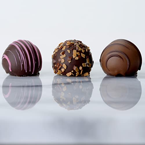 Cravings By Zoe Happy Birthday Chocolate Truffles | 16 Count | Assorted Chocolate Gift Box | Gourmet Chocolate | Delicious Milk Chocolate, Dark Chocolate & White Chocolate - 11 Assorted Toppings #TOP5