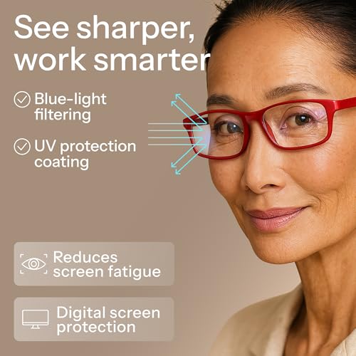 image for Gaoye Reading Glasses Blue Light Blocking, Spring Hinge Readers for Wo