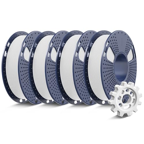 Image of SUNLU PETG 3D Printer Filament Bundle, 0.25kg Each Spool, Total 1kg, Mini Spool, High Speed PETG 1.75mm, 4 Packs, White*4