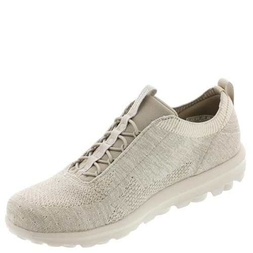 Skechers Women's GO Walk Travel-Radiant Moon Sneaker, Taupe, 8.5