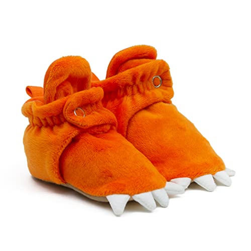 Robeez Baby Booties With Slip Resistant Soles - Monster Toes Snap Booties Orange, 3-6 Months #TOP14