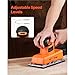 Sheet Sander 1/2 Sheet 2.5A Electric Variable Speed Sheet Finishing Sander With Sandpaper Dust Box For Wood Polishing