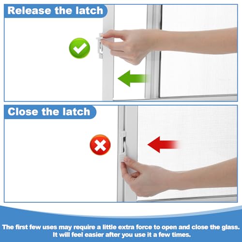 Kathfly 2 Pack Basement Home Window 32'' x 18'' Mini Basement Windows Replacement with Glass Screen and Screws for Home Sheds Barns (White) by Kathfly - Used condition - Image 4