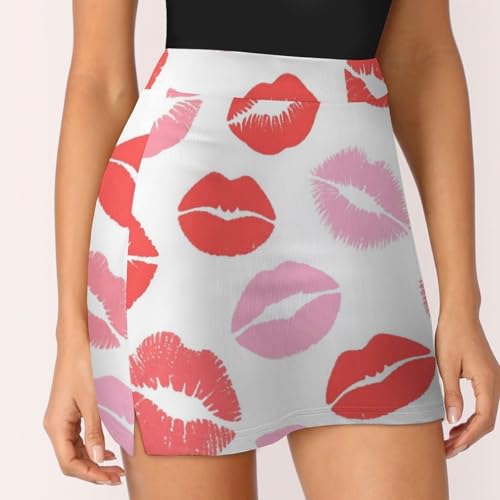 Women Girl's Basic Wrap Skort Slim Fit Tennis Skort Swing Skirt4