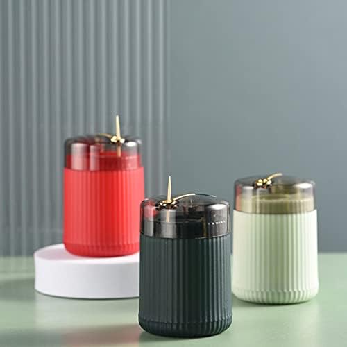Pop-Up Automatic Toothpick Dispenser, 2023 New Toothpick Holder Dispenser, Type Toothpick Storage Box Toothpick Canister for Kitchen Restaurant Thickening (Light Green)