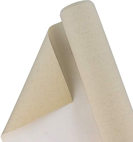 U.S. Art Supply 36" Wide x 6 Yard Long Canvas Roll - 100% Cotton 12 Ounce Triple Primed Gesso Artist Painting Backdrop