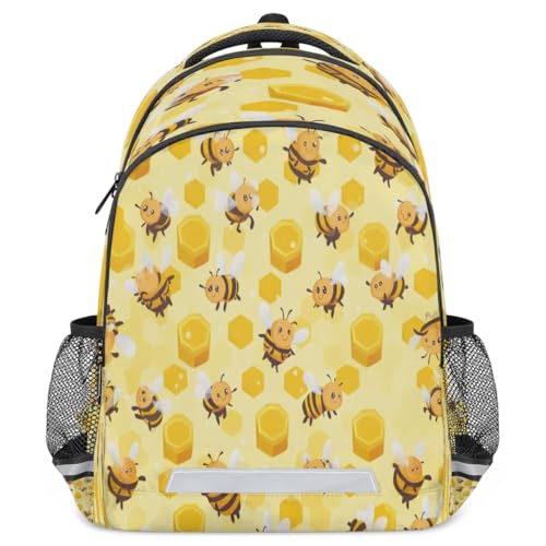 Sac à dos pour randonnée voyage école et ordinateur avec texture nid d'abeille