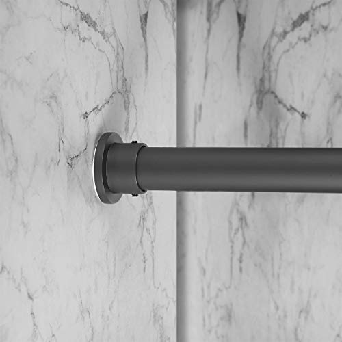 Vimayta Shower Curtain Rod, 27-43 Inches Tension Curtain Rod Metal, 1 Inch Adjustable Spring Tension Shower Curtain Rod For Bathroom, Shower Stall, Closet, Easy To Use, Matte Black #TOP3