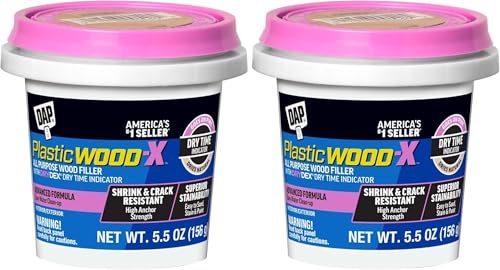 Image of DAP Plastic Wood-X with DryDex Wood Filler, Natural (7079800540), 5.5 Oz (Pack of 2)