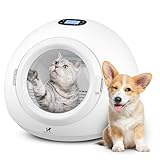EssentialPets 55L Smart Pet Grooming Dryer Box - Quick, Low Noise, Self Dry, Portable & Fast Hair Drying for Dogs, Cats, and Small Pets |Dries Pet Clothes| Temperature and Timer Control, Spa Treatment