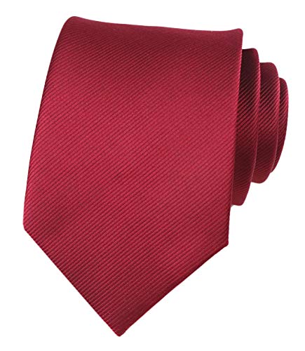 Men Dark Red Wedding Silk Ties Woven Tuxedo Necktie Creative Design Gift for Him One Size