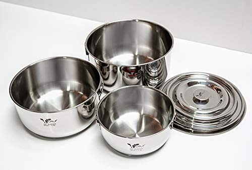 Amazon.com: BUFFALO 3 in 1 Set (6 Pieces) - 3.8L, Silver