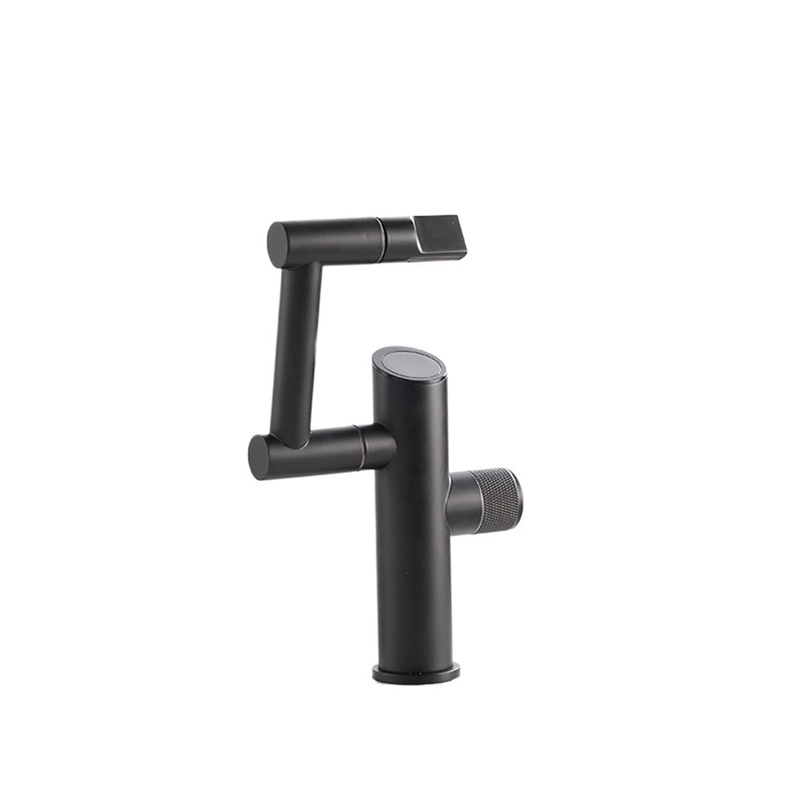 Robinet rotatif multifonction noir mat pour lavabo de salle de bains moderne