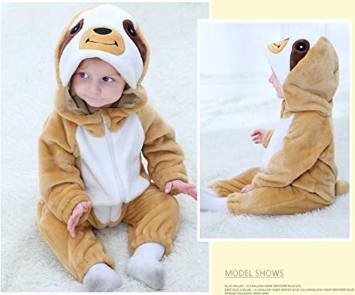 Doladola Baby Jongens Meisjes Cartoon Animal Hooded Rompertjes Baby Pyjama Romper - Image 7
