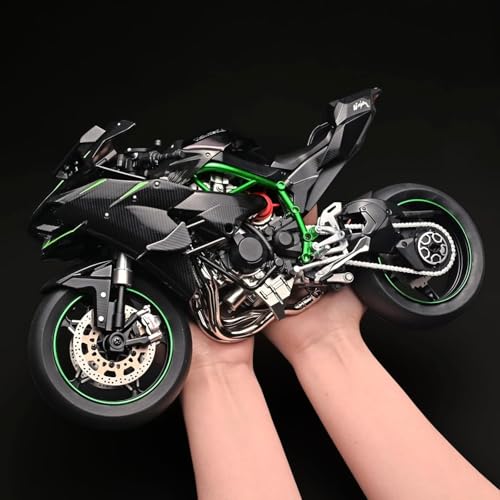 Image of Bestie toys 1 /6 Scale Kaawaasaki H2R Alloy Diecast Motorcycle with Sound & Light Features High Gloss Spray Finish Rubber Tires Premium Collectible Gift