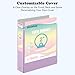 1-1/2'' 2-Inch 3-Ring Binder with Pockets, Premium View Binders with Three Ring Binders Holds up to 200/325/450 Sheets US Letter Size, Bulk Pack of 6 (1-inch Pastel 6 Packs)