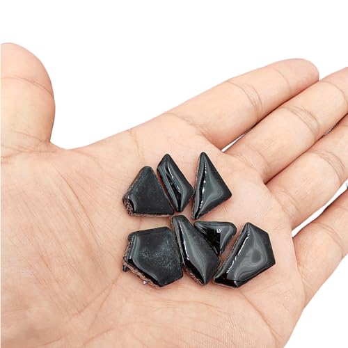 500 g unregelmäßige Keramik-Mosaikfliesen, 0,5 x 2 cm, kleine Mosaikstücke, Steine für DIY-Mosaikherstellung, Handwerk, Hobby, Kunst, Heimdekoration, Wanddekoration (schwarz)