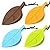 4Pcs Door Stopper Wedge Finger Protector, HNYYZL Silicone Door Stops, Cute Colorful Cartoon Leaf Style Secure Flexible Decorative Finger Protector, for Home and Office(Green, Yellow, Blue, Brown)