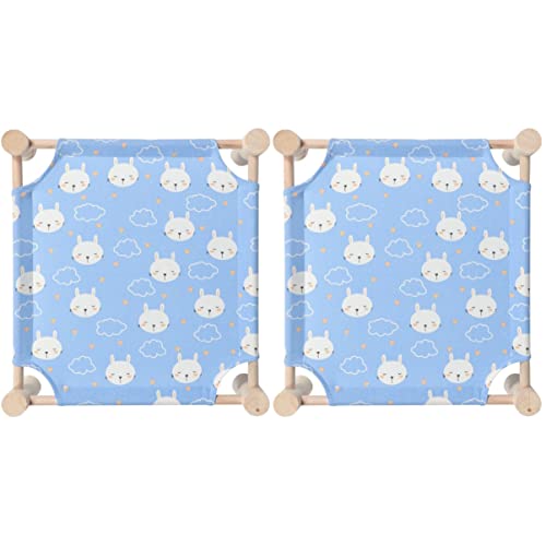 Ipetboom 2 Peças Cama de Rede de Gato Cama de Cama de Gato Ao Ar Livre Cama de Rato de Pé Alto Cama