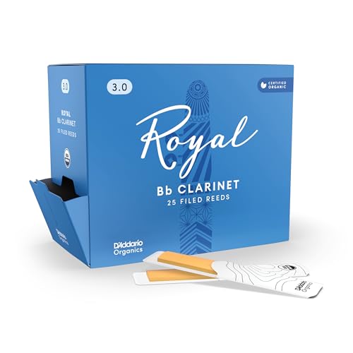 Image of D'Addario Royal Organic Bb Clarinet Reeds, Strength 3.0, Bulk 25