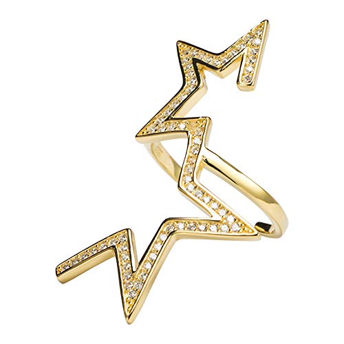 Bague ajustable femme avec zircon étoile, le cadeau de anniversaire parfait