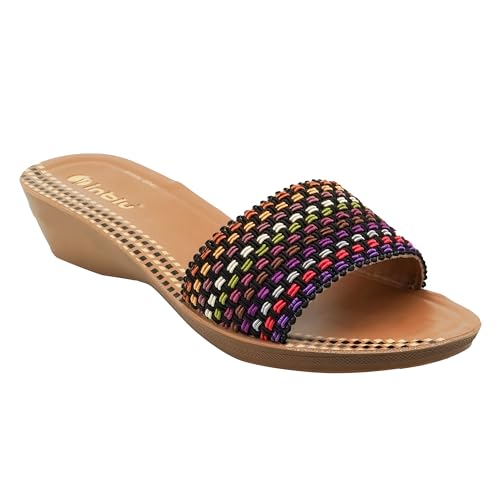 Image of inblu Stylish Fashion Slipper for Women | Comfortable | Lightweight | Anti Skid | Casual Office Footwear (SP41 BLACK)