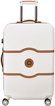 DELSEY Paris Chatelet Air Hardside Luggage, Spinner Wheels, Champagne White, Checked-Medium 24 Inch