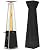 Pyramid Patio Heater, 48,000 BTU Outdoor Heaters for Patio Propane with Detachable Table, Detachable Wheels, Protective Cover for Outdoor Terrace Garden Poolside(Black)