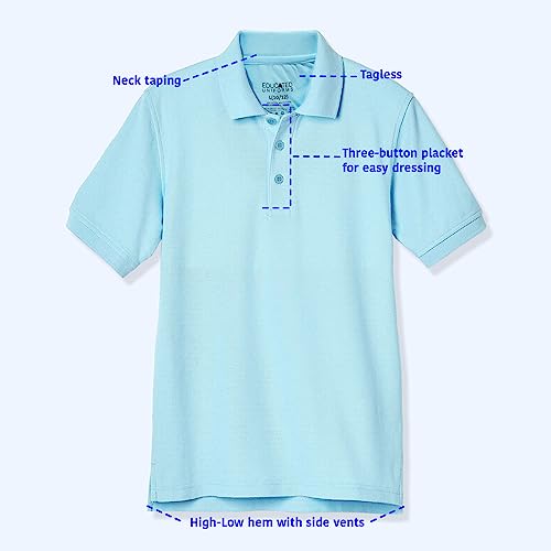 Boys 2T-20 Short Sleeve Pique Polo Uniform Shirt3