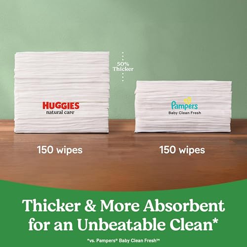 Image of Huggies Natural Care Sensitive Baby Wipes, Unscented, Hypoallergenic, 99% Purified Water, 9 Flip-Top Packs (3 packs of 3), 504 Total Wipes (56 Wipes per pack), Packaging May Vary