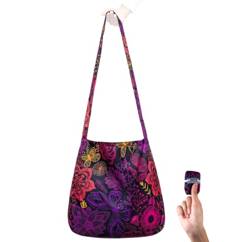 Nanobag Neon Flowers Foldable Sling Bag
