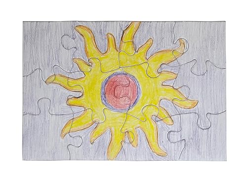 24 puzzles en blanco de 12 piezas cada uno, 5.5 x 8 pulgadas, ideales para actividades infantiles, arte y manualidades. miniatura 2