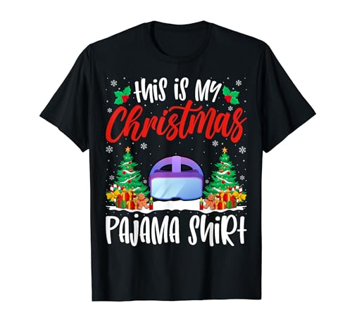 VR Gaming Xmas Pajama Shirt VR Gamer Christmas Holiday Maglietta
