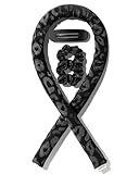 YANIBEST Heatless Curls Overnight, Hair Curlers to Sleep in, Leopard Heatless Hair Curler, Curling Rod Soft Hair Rollers-Black