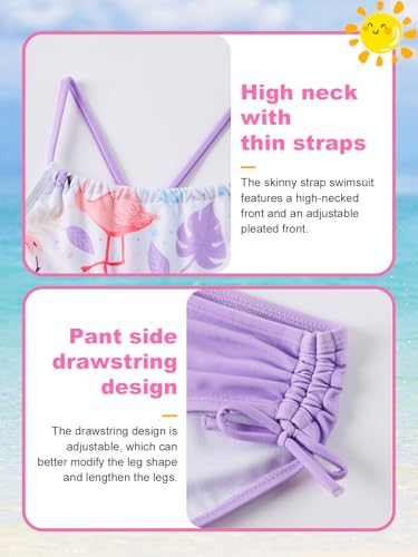 Image of Angel season Girls Swimsuit Bikini Set Two Piece Tankini Bathing Suit Teens High Waisted Beach Swimwear Cute Size 7-14