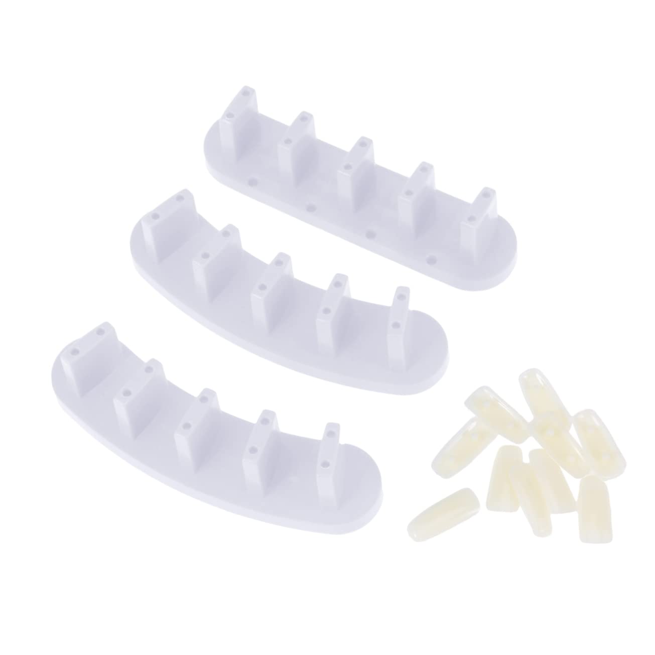 3 Piece Nail Training Rack with 10 Tips and Lotus Stand