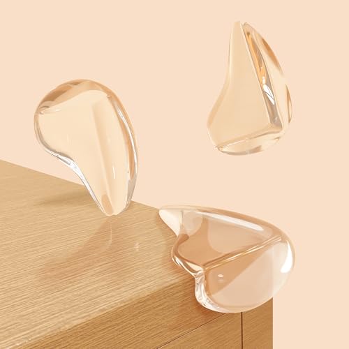 Image of 10 Pack Transparent Corner Protectors - Baby Safety Edge Guards for Furniture, Clear Sharp Corner Covers for Dining Table Baby Proofing