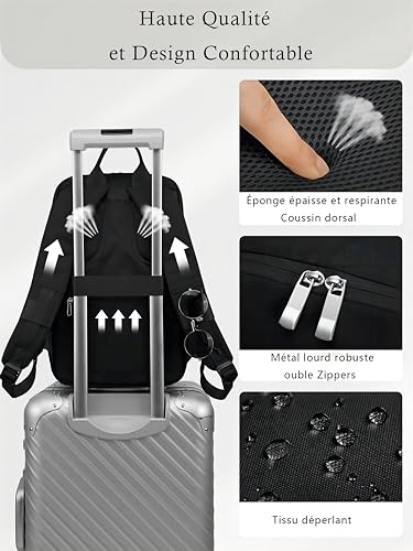 RuoSien Bagage Cabine 40x30x20 Sac à Dos de Voyage pour Ryanair – vue 5