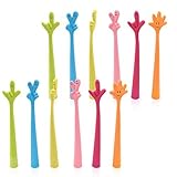 Jiulyning Funny Free Bending Hand Sign Ballpoint Pen Student Gift Pen, 12pcs/lot