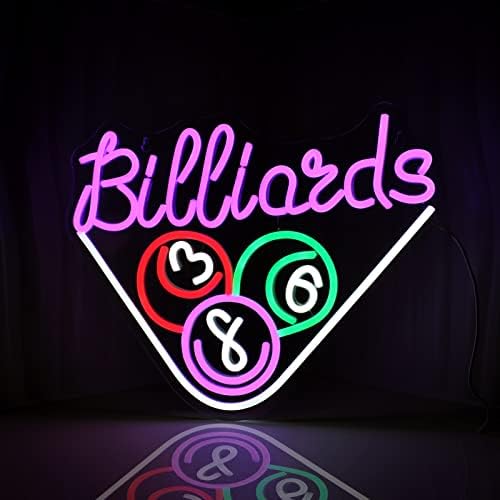 Amazon.com : WittyRhE Billiards Neon Signs Led Billiard Neon Light Wall ...