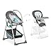 hauck Hochstuhl mit Babyliege Sit N Relax 2in1 ab Geburt bis 15 kg, Höhenverstellbarem Gestell mit Rollen, XL Korb, Essbrett, Klappbar, Verstellbar, Spielebogen (Hearts)