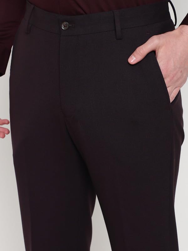 Image of SUBTRACT Slim-Fit Stretchable Lycra Formal Pants for Men with Flexible Waistband | Stylish Men's Wear Trousers for Office or Party |Dress Trouser Pant